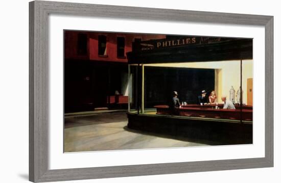 Nighthawks, c.1942-Edward Hopper-Framed Art Print