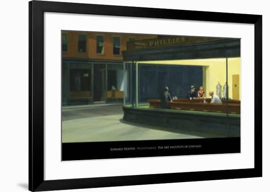 Nighthawks, c.1942-Edward Hopper-Framed Art Print