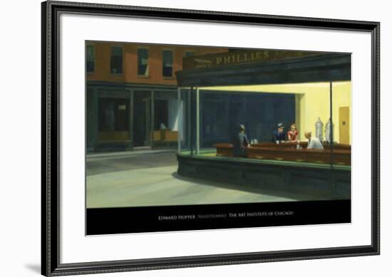 Nighthawks, c.1942-Edward Hopper-Framed Art Print