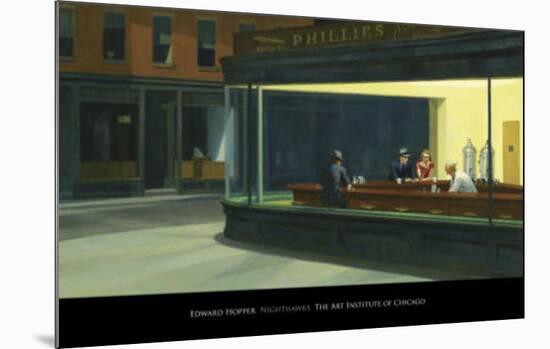 Nighthawks, c.1942-Edward Hopper-Mounted Art Print