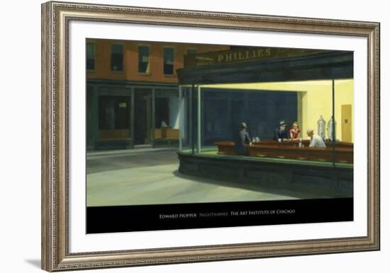 Nighthawks, c.1942-Edward Hopper-Framed Art Print