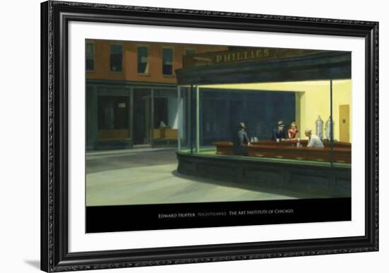 Nighthawks, c.1942-Edward Hopper-Framed Art Print