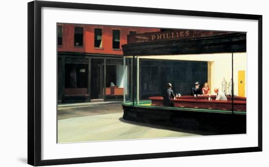 Nighthawks-null-Framed Art Print