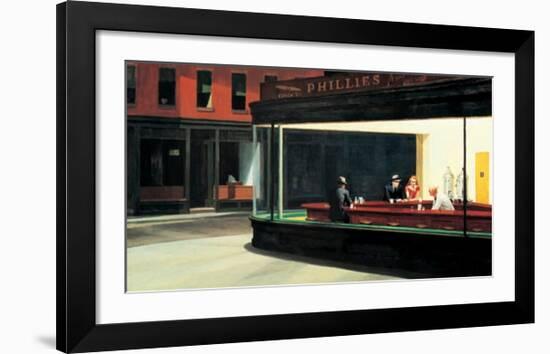 Nighthawks-null-Framed Art Print