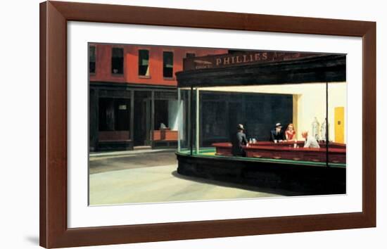 Nighthawks-null-Framed Art Print