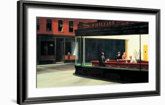 Nighthawks-null-Framed Art Print