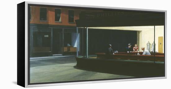 Nighthawks-Edward Hopper-Framed Stretched Canvas