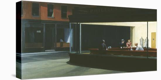 Nighthawks-Edward Hopper-Framed Stretched Canvas