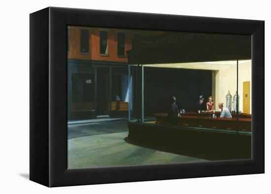 Nighthawks-Edward Hopper-Framed Premier Image Canvas