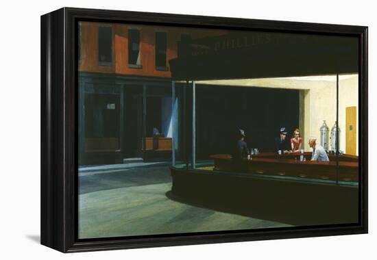 Nighthawks-Edward Hopper-Framed Premier Image Canvas