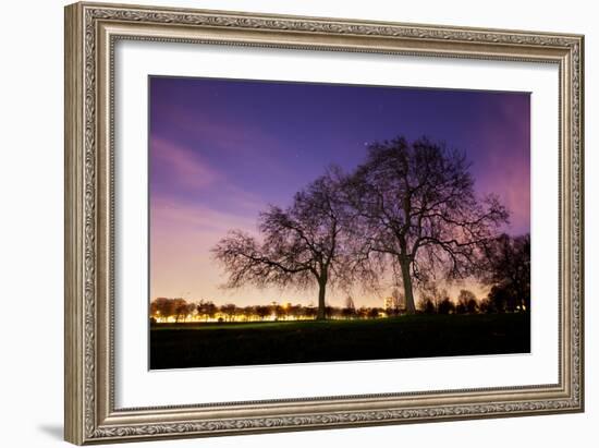 Nightime in Hyde Park, London-Alex Saberi-Framed Photographic Print