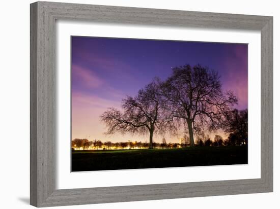 Nightime in Hyde Park, London-Alex Saberi-Framed Photographic Print