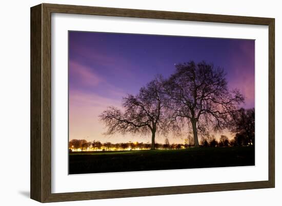 Nightime in Hyde Park, London-Alex Saberi-Framed Photographic Print