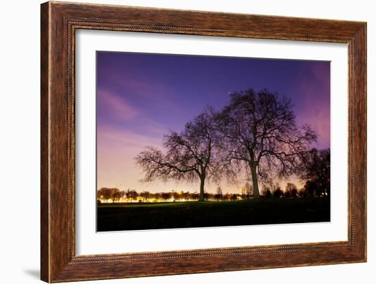 Nightime in Hyde Park, London-Alex Saberi-Framed Photographic Print