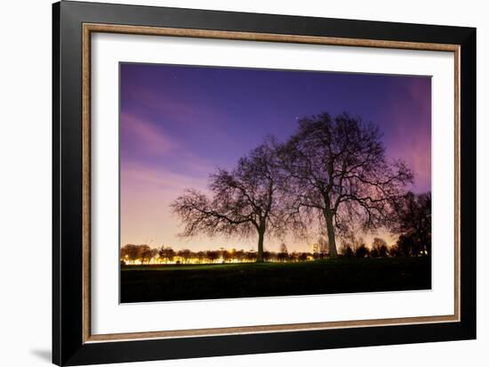 Nightime in Hyde Park, London-Alex Saberi-Framed Photographic Print