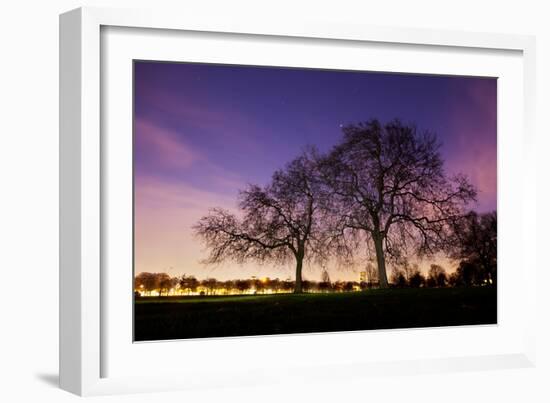 Nightime in Hyde Park, London-Alex Saberi-Framed Photographic Print