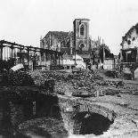 Damage to the Church of Notre Dame, Armentières, France, World War I, C1914-C1918-Nightingale & Co-Giclee Print
