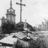 Damaged Graves, Old Communal Cemetery, Ypres, Belgium, World War I, C1914-C1918-Nightingale & Co-Giclee Print