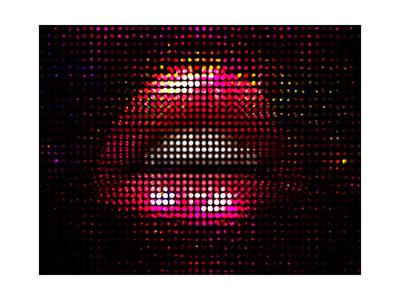 Nightlife Fashion Vector Illustration Of Sexy Mosaic Lips Over Glittering Background Art Print Kundra Art Com