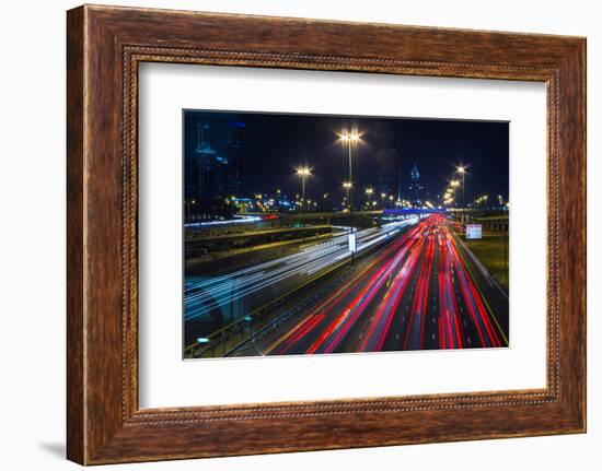 Nightlife in Dubai Marina. Uae. November 14, 2012-Alan64-Framed Photographic Print