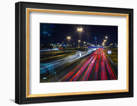 Nightlife in Dubai Marina. Uae. November 14, 2012-Alan64-Framed Photographic Print