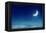 Nightly Sky with Moon and Stars-egal-Framed Premier Image Canvas