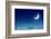 Nightly Sky with Moon and Stars-egal-Framed Photographic Print