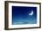Nightly Sky with Moon and Stars-egal-Framed Photographic Print