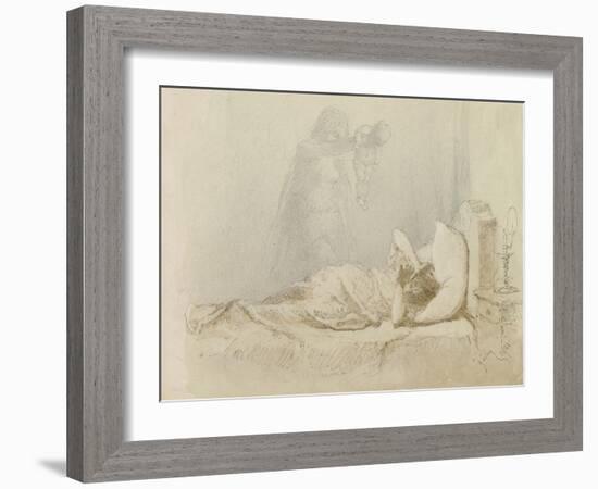 Nightmare; Cauchemar, 1901-Mihaly von Zichy-Framed Giclee Print