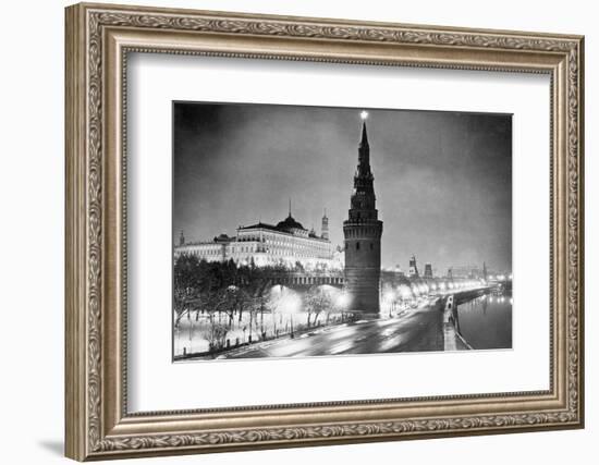 Nighttime at Kremlin Area-null-Framed Photographic Print