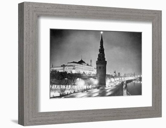 Nighttime at Kremlin Area-null-Framed Photographic Print