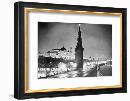 Nighttime at Kremlin Area-null-Framed Photographic Print