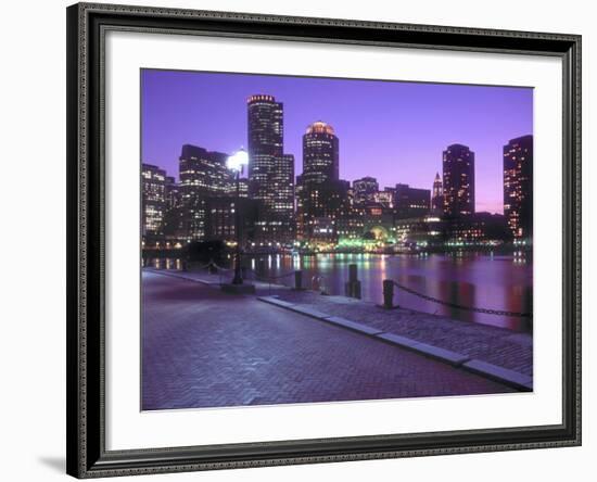 Nighttime Boston, Massachusetts-John Coletti-Framed Photographic Print