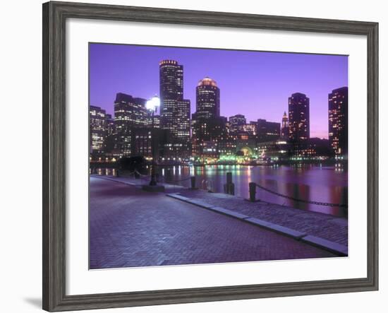 Nighttime Boston, Massachusetts-John Coletti-Framed Photographic Print