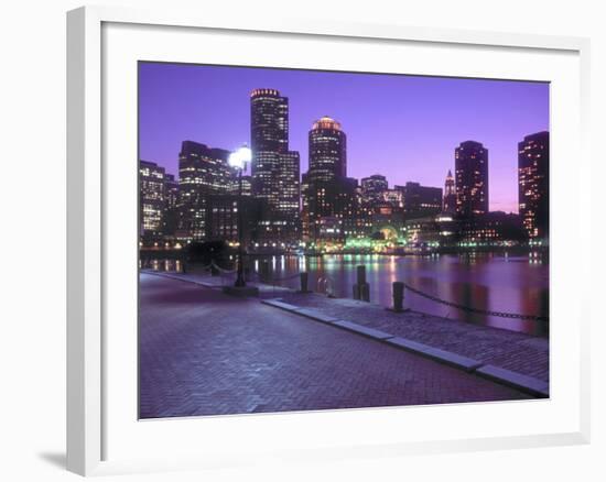 Nighttime Boston, Massachusetts-John Coletti-Framed Photographic Print