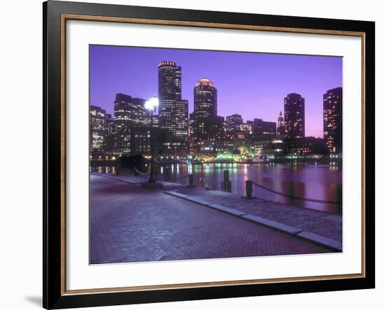 Nighttime Boston, Massachusetts-John Coletti-Framed Photographic Print