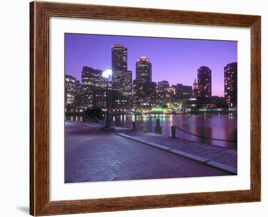 Nighttime Boston, Massachusetts-John Coletti-Framed Photographic Print