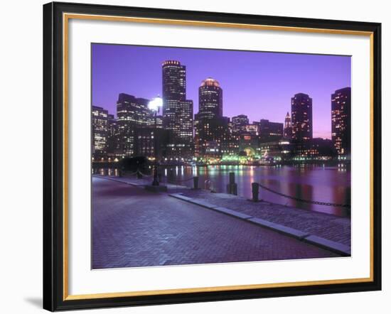 Nighttime Boston, Massachusetts-John Coletti-Framed Photographic Print