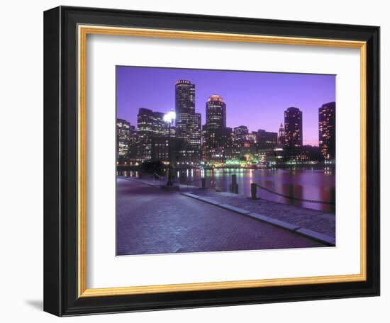 Nighttime Boston, Massachusetts-John Coletti-Framed Photographic Print