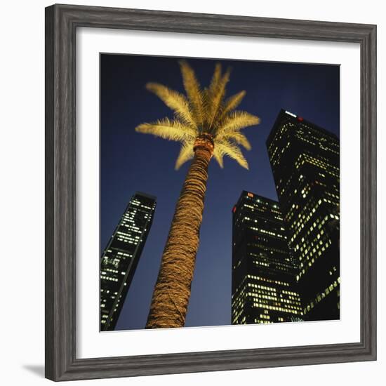 Nighttime in Downtown Los Angeles, California, USA-Walter Bibikow-Framed Photographic Print