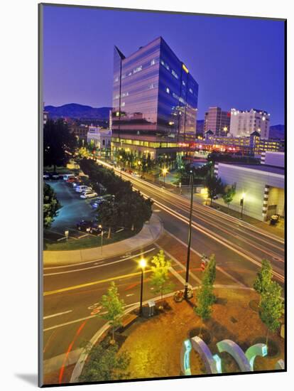 Nighttime Look at Downtown, Boise, Idaho-Chuck Haney-Mounted Photographic Print