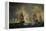 Nighttime Naval Battle Near St. Vincent (On January 16Th, 1780)-Thomas Luny-Framed Premier Image Canvas