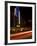 Nighttime Traffic on Ocean Drive, Art Deco Hotels, South Beach, Miami, Florida, USA-Nancy & Steve Ross-Framed Photographic Print