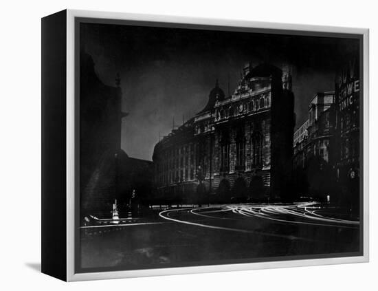 Nighttime View of Regent Street in the Piccadilly Circus Section of the City-Margaret Bourke-White-Framed Premier Image Canvas