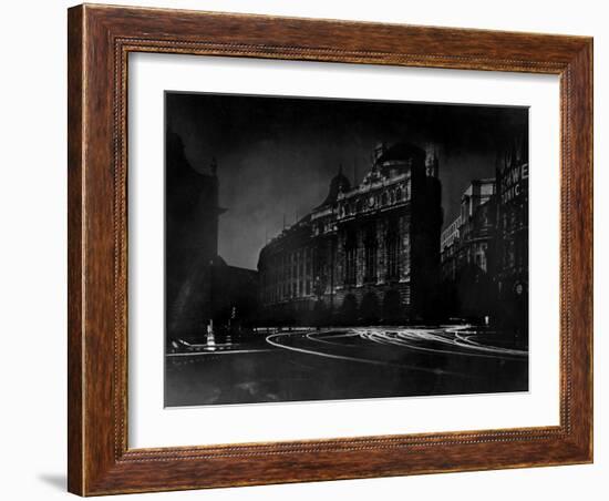 Nighttime View of Regent Street in the Piccadilly Circus Section of the City-Margaret Bourke-White-Framed Photographic Print