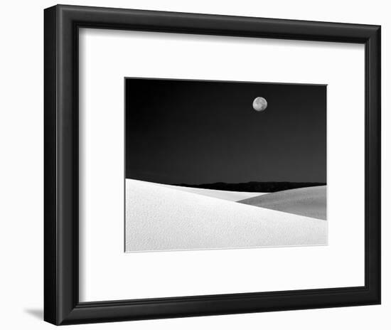 Nighttime with Full Moon Over the Desert, White Sands National Monument, New Mexico, USA-Jim Zuckerman-Framed Photographic Print