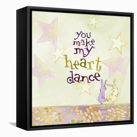 Nighty Night Bunny - You Make My Heart Dance-Robbin Rawlings-Framed Stretched Canvas