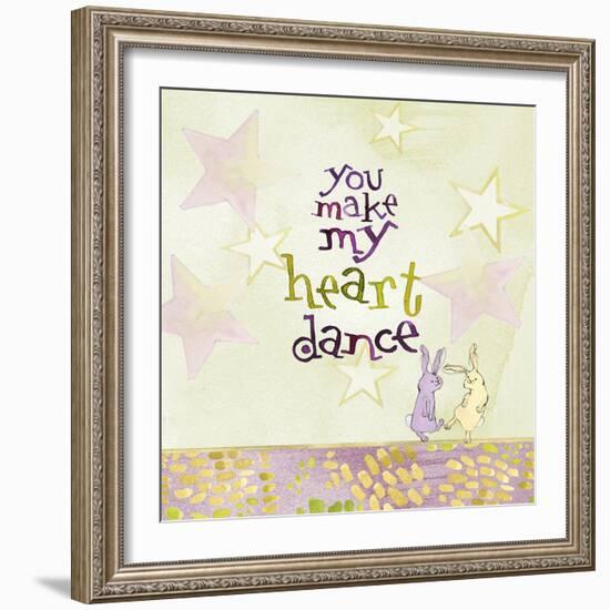 Nighty Night Bunny - You Make My Heart Dance-Robbin Rawlings-Framed Art Print