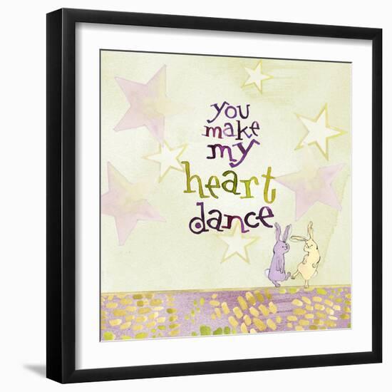 Nighty Night Bunny - You Make My Heart Dance-Robbin Rawlings-Framed Art Print