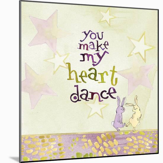 Nighty Night Bunny - You Make My Heart Dance-Robbin Rawlings-Mounted Art Print